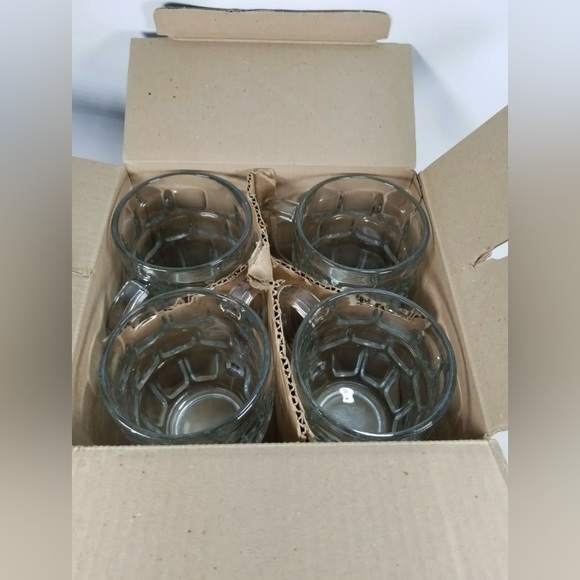 NEW Libbey Craft Brews Set of 4 Stout Mugs Dimpled
Design Glass With Handle - Picture 3 of 5